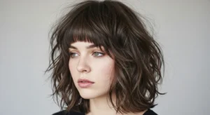 Messy Wavy Wolf Cut with Piecey Bangs