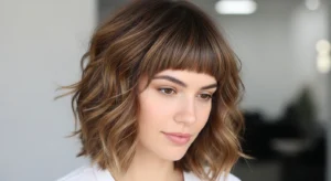 Textured Wolf Cut with Baby Bangs