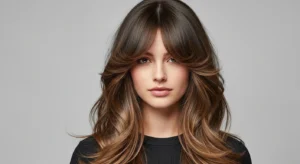 Long Layered Wolf Cut with Curtain Bangs