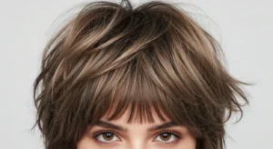 Shaggy Wolf Cut with Soft Curtain Bangs