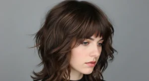 Layered Wolf Cut with Choppy Bangs