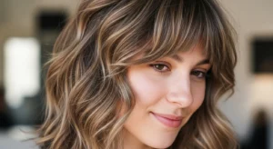 Wavy Wolf Cut with Curtain Fringe