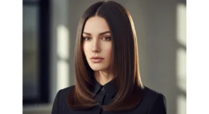 Straight wolf cut without bangs with sleek clean layers