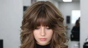 Voluminous Wolf Cut with Thick Bangs