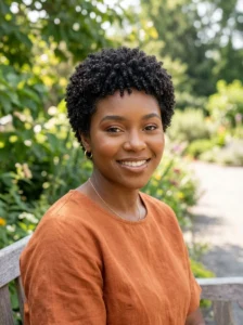 Cropped afro hairstyle