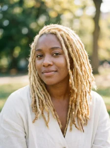 Blonde dyed locs hairstyle