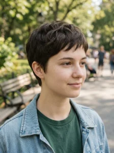 Boyish crop short hairstyle
