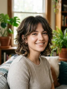 Butterfly cut with face layers hairstyle