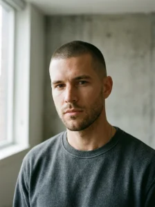 Buzz cut short hairstyle