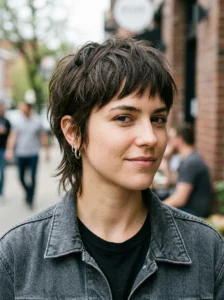 Choppy pixie hairstyle