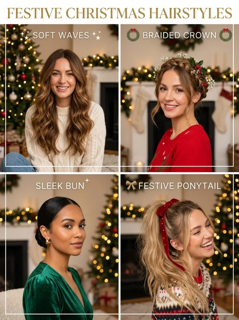 21 Christmas Hairstyles That Feel Festive and Easy to Try