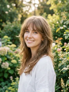 Feathered bangs hairstyle