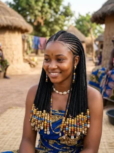 Classic Fulani braids hairstyle
