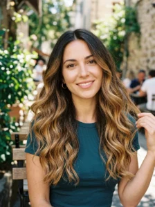 Caramel ends hairstyle