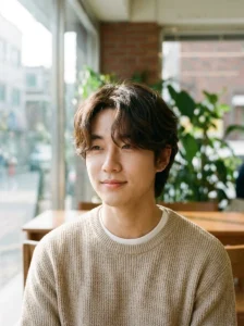Curtain hairstyle Korean men