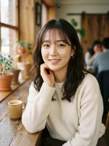 Korean see through bangs hairstyle