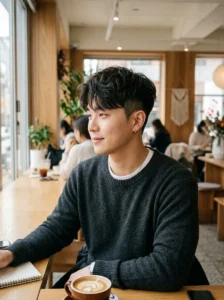 Two block haircut Korean hairstyle men