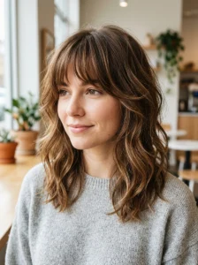 Layered bangs hairstyle