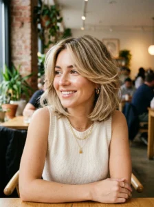 Layered butterfly bob hairstyle