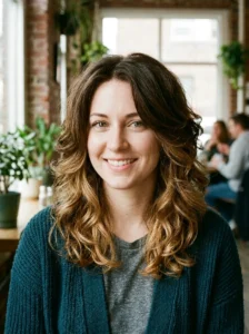 Two tone layered haircut