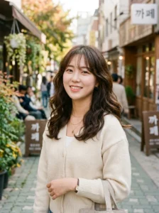 S curl waves Korean hairstyle