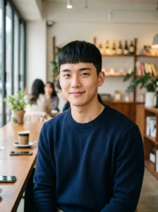 Short fringe Korean hairstyle men