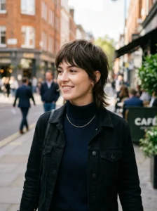 Minimal soft mullet hairstyle