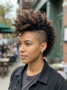 Side shaved mohawk hairstyle