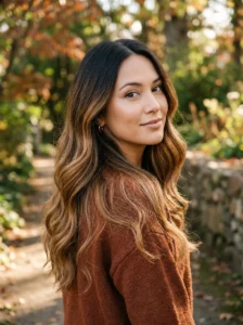 Caramel ombre hairstyle