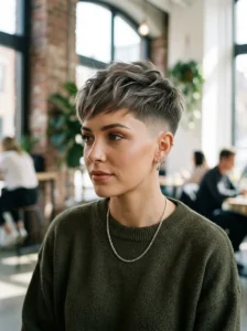 Tapered pixie haircut style