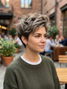 Pixie cut hairstyle oval face