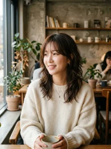 Soft shag Korean hairstyle