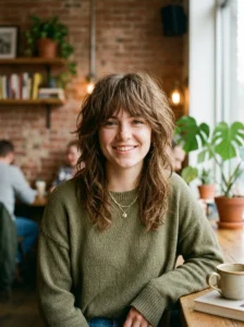 Shaggy bangs hairstyle