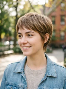 Soft layered crop hairstyle