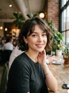 Wavy bob hairstyle oval face