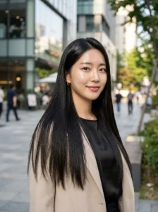 Glass hair Korean hairstyle