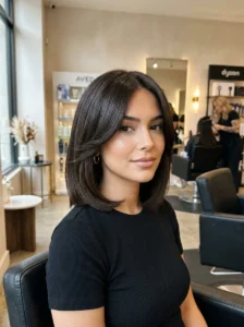 Sleek butterfly cut hairstyle