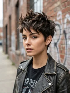 Spiky pixie hairstyle