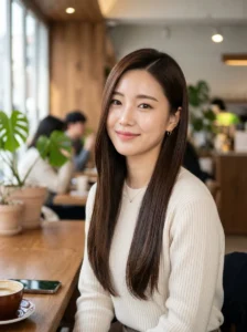 Side part Korean hairstyle
