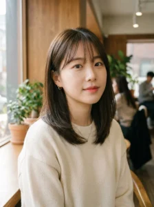 See-through bangs Korean hairstyle