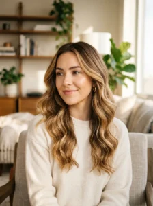 Two tone soft waves hairstyle