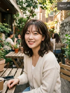 Wavy lob Korean hairstyle