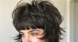 voluminous wolf cut with curtain bangs full layered hairstyle