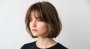 Airy wolf cut with curtain bangs