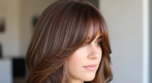 classic soft wolf cut with curtain bangs blended layered hairstyle