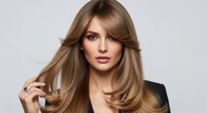 long wolf cut with curtain bangs soft flowing layered hairstyle