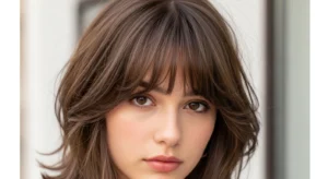 long wolf cut with curtain bangs soft flowing layered hairstyle