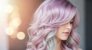 Soft romantic wolf cut with side bangs and gentle waves