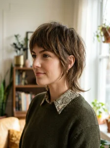 Soft mullet bob hairstyle