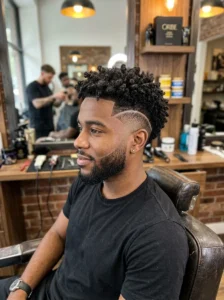 Burst fade undercut hairstyle